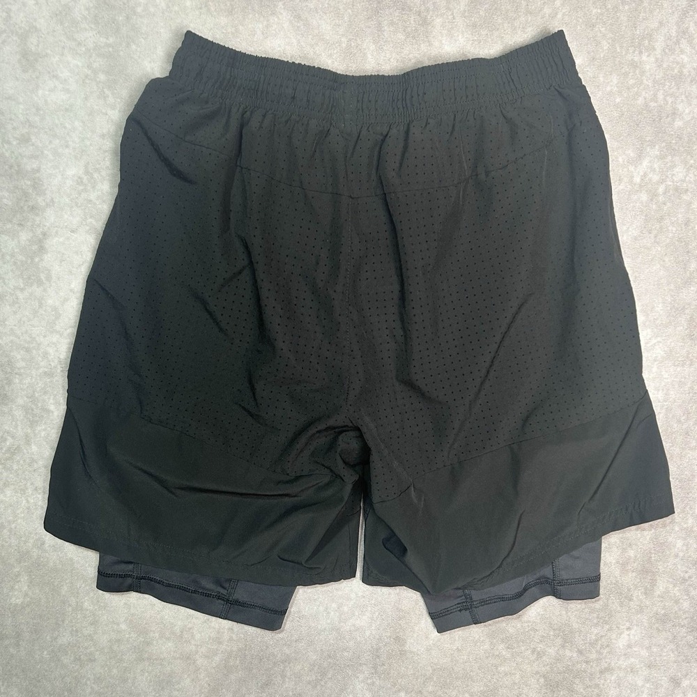 Skora Qwick-Dry Black Elastic Lined Athletic RUNNING Shorts Men's MED  6.5" - Picture 2 of 6